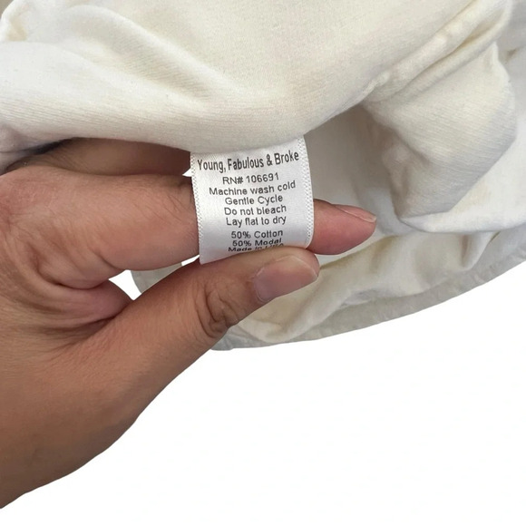 Young Fabulous and Broke Button Up Vest Cream Size Small - Picture 6 of 6